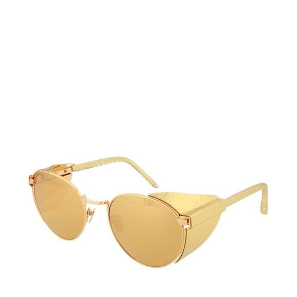 Linda Farrow Golden Sunglasses - Picture 2 of 4
